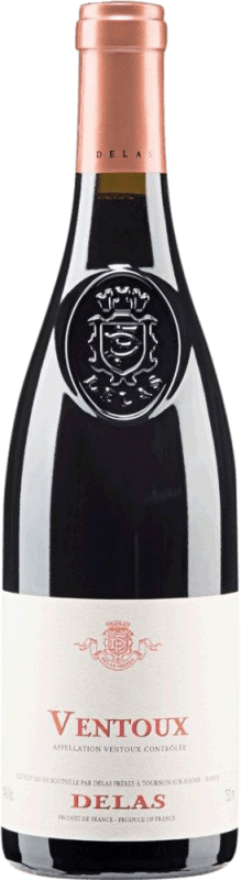 Free Shipping | Red wine Delas Frères A.O.C. Côtes du Ventoux Rhône France Grenache, Nebbiolo 75 cl