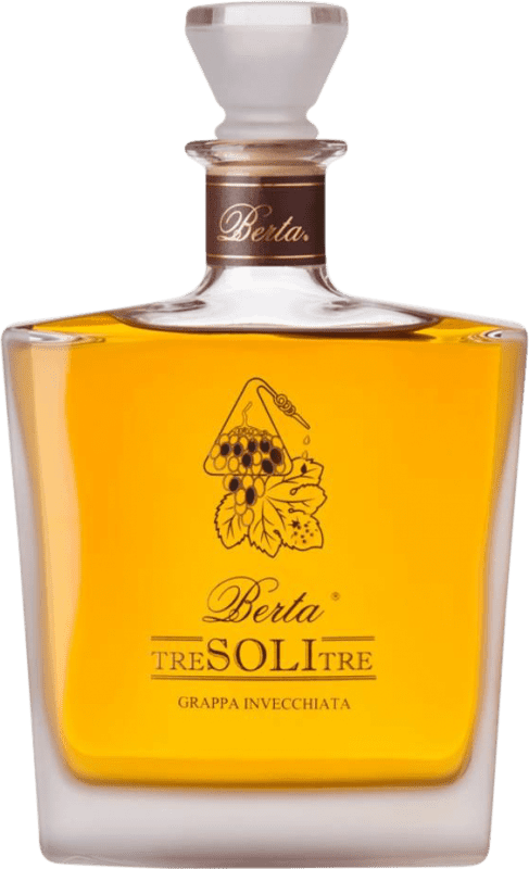 Envio grátis | Aguardente Grappa Berta Tre Soli Tre D.O.C. Piedmont Piemonte Itália 70 cl