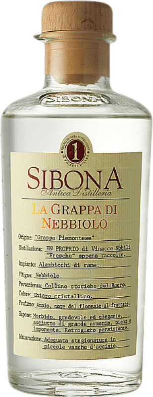 Envío gratis | Grappa Sibona Italia Nebbiolo Botella Medium 50 cl