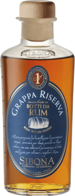 Envio grátis | Aguardente Grappa Sibona Botti da Rum Reserva Itália Garrafa Medium 50 cl