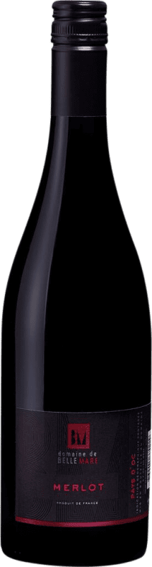 Бесплатная доставка | Красное вино Domaine de Belle-Mare I.G.P. Vin de Pays d'Oc Бордо Франция Merlot 75 cl