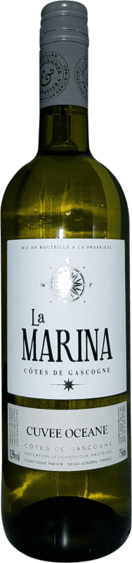 6,95 € Free Shipping | White wine Domaine Haut Marin. La Marina Cuvée Oceane I.G.P. Vin de Pays Côtes de Gascogne