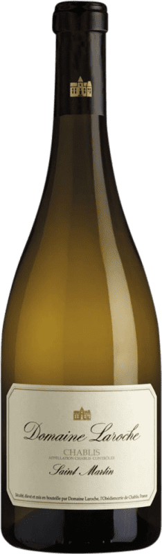 Бесплатная доставка | Белое вино Laroche Saint Martin A.O.C. Chablis Бургундия Франция Chardonnay — Шардоне 75 cl