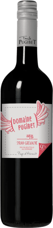 Free Shipping | Red wine Domaine Pugibet Syrah Grenache Rouge I.G.P. Vin de Pays de l'Hérault France Syrah, Grenache 75 cl