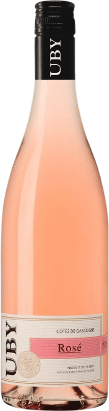 Free Shipping | Rosé wine Domaine Uby Rosé I.G.P. Vin de Pays Côtes de Gascogne France Merlot, Syrah, Cabernet Sauvignon, Cabernet Franc 75 cl