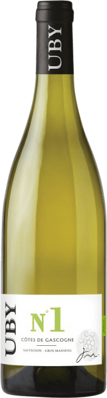 17,95 € Бесплатная доставка | Белое вино Domaine Uby Nº 1 Sauvignon Gros Manseng I.G.P. Vin de Pays Côtes de Gascogne