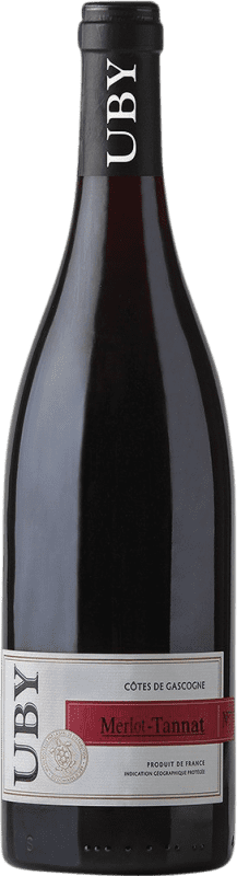 Free Shipping | Red wine Uby Merlot Tannat I.G.P. Vin de Pays Côtes de Gascogne France Merlot, Nebbiolo 75 cl