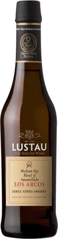 Envoi gratuit | Vin Fortifié Lustau Los Arcos Familiar Medium Dry — Demi-Sec Solera, Amontillado D.O. Jerez-Xérès-Sherry Andalousie Espagne Palomino Fino Demi-Bouteille 37 cl