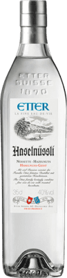 Kostenloser Versand | Tresterbrand Orujo Etter Söehne Haselnüssli Schweiz Drittelliterflasche 35 cl Haselnuss