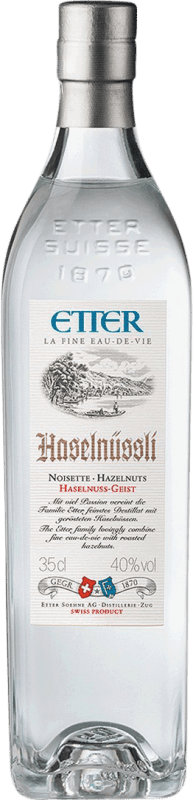 Envio grátis | Aguardente Orujo Etter Söehne Haselnüssli Geist Eau de Vie de Noisette Suíça Garrafa Terço 35 cl