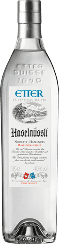 Kostenloser Versand | Tresterbrand Orujo Etter Söehne Haselnüssli Schweiz Drittelliterflasche 35 cl Haselnuss