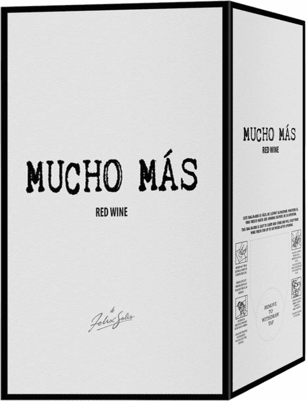 24,95 € | Red Wine Félix Solís Mucho Más Spain Tempranillo, Syrah — Shiraz, Garnacha — Grenache Bag in Box 3 L