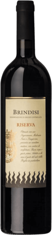 Kostenloser Versand | Rotwein Fiamme Nere Reserve — Gereift D.O.C. Brindisi Apulien Italien Malvasia, Sangiovese, Negroamaro 75 cl