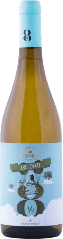 Free Shipping | White wine Finca La Estacada Ocho y Medio D.O. La Mancha Castilla la Mancha Spain Chardonnay 75 cl