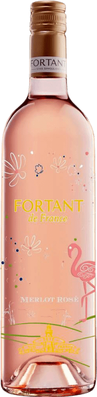 免费送货 | 玫瑰酒 Fortant de France Serigrafiert Rosé I.G.P. Vin de Pays d'Oc 朗格多克 - 鲁西荣 法国 Merlot 75 cl