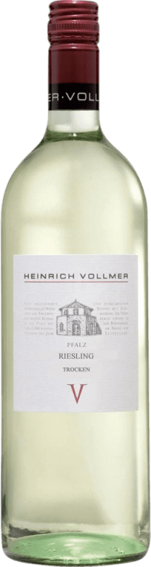 Envio grátis | Vinho branco Heinrich Vollmer Deidesheimer Seco Q.b.A. Pfälz Pfälz Alemanha Riesling 1 L