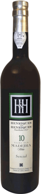 Spedizione Gratuita | Vino fortificato H&H Henriques & Henriques Finest Dry Secco I.G. Madeira Madera Portogallo Sercial 10 Anni 75 cl