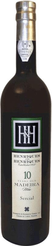 44,95 € | Vino Generoso Fortificado H&H Henriques & Henriques Finest Dry Seco I.G. Madeira Madeira Portugal Sercial 10 Años 75 cl