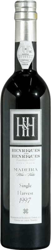 免费送货 | 强化酒 H&H Henriques & Henriques Finest Full Rich Single Harvest 1997 I.G. Madeira 马德拉 葡萄牙 Tinta Negra 瓶子 Medium 50 cl