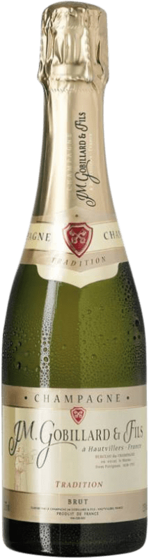 Envio grátis | Espumante Branco JM. Gobillard Hautvillers Brut — Bruto Tradicional A.O.C. Champagne Champagne França Nebbiolo, Chardonnay, Pinot Meunier Meia Garrafa 37 cl