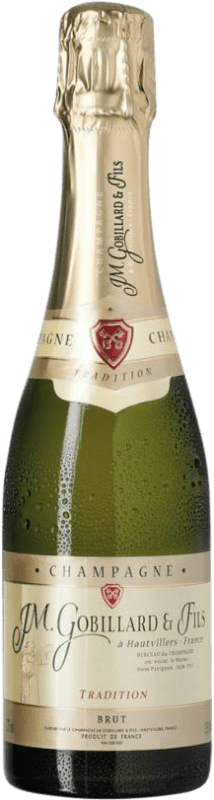 18,95 € 送料無料 | 白スパークリングワイン JM. Gobillard Tradition Hautvillers Brut A.O.C. Champagne ハーフボトル 37 cl