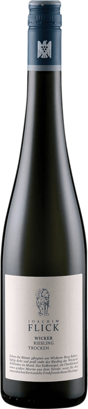 Kostenloser Versand | Weißwein Joachim Flick Wicker Trocken V.D.P. Ortswein Rheingau Deutschland Riesling 75 cl