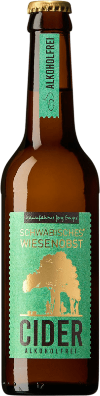 3,95 € Envío gratis | Sidra Jörg Geiger Schwäbisches WiesenObst Botellín Tercio 33 cl Manzana