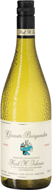 Envío gratis | Vino blanco Karl H. Johner Seco I.G. Baden Baden Alemania Pinot Gris 75 cl