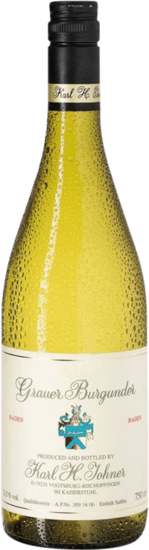 Envío gratis | Vino Blanco Karl H. Johner Trocken — Seco I.G. Baden Baden Alemania Pinot Gris 75 cl