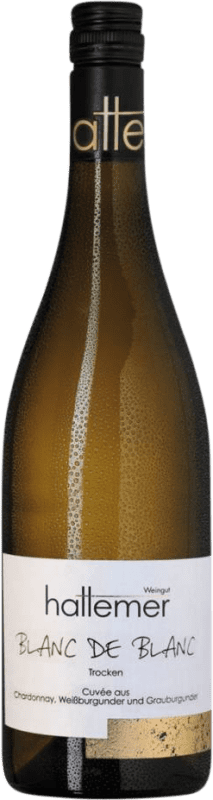 Kostenloser Versand | Weißwein Klaus Hattemer Blanc de Blanc Weißweincuvée Trocken Q.b.A. Rheinhessen Rheinhessen Deutschland Chardonnay, Grauburgunder, Weißburgunder 75 cl