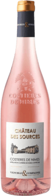 La Compagnie Rhodanienne. Château des Sources Costières de Nîmes Rosé — Розе 75 cl