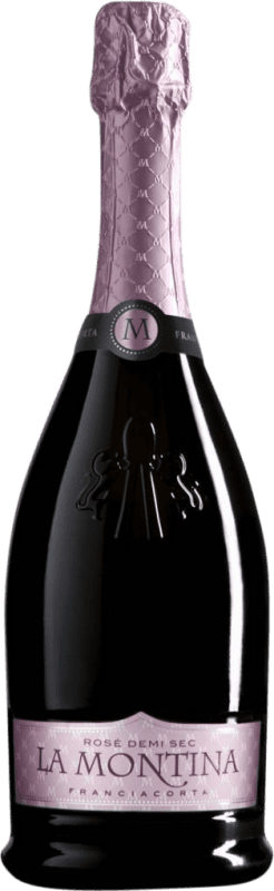 29,95 € | Розовое игристое вино La Montina Semiseco — Полусухое Rosé — Розе D.O.C.G. Franciacorta Ломбардии Италия Nebbiolo — Неббиоло, Chardonnay — Шардоне 75 cl
