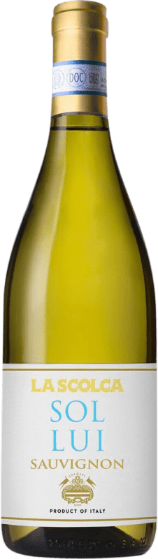 Envio grátis | Vinho Branco La Scolca Solui Seco D.O.C. Piedmont Piemonte Itália Sauvignon 75 cl