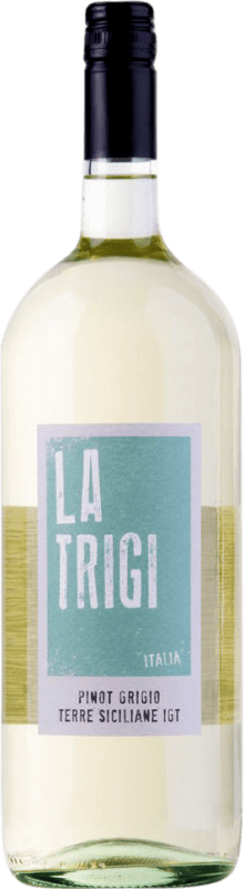 Envio grátis | Vinho branco La Trigi I.G.T. Terre Siciliane Sicília Itália Pinot Cinza Garrafa Magnum 1,5 L