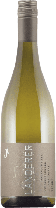 11,95 € | Vino Bianco Landerer Weißburgunder Chardonnay Trocken — Secco I.G. Baden Baden Germania Chardonnay, Pinot Bianco 75 cl