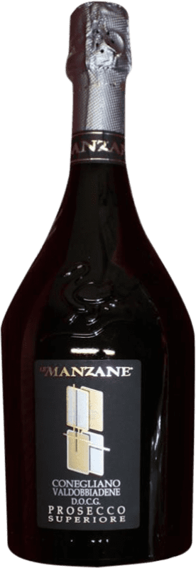 Бесплатная доставка | Белое игристое Le Manzane брют D.O.C.G. Prosecco di Valdobbiadene Superiore di Cartizze Venecia Италия Glera 75 cl