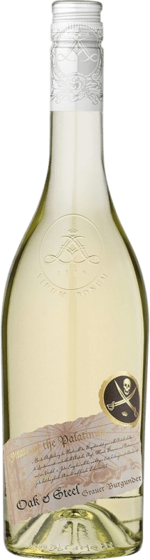 Envío gratis | Vino Blanco Lergenmüller Steel Trocken — Seco Oak Cask — Barrica de Roble Q.b.A. Pfälz Pfälz Alemania Pinot Gris 75 cl