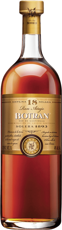 258,95 € | Ron Licorera Quezalteca Botran 1893 Solera Quetzaltenango Guatemala 18 Años Botella Especial 3 L