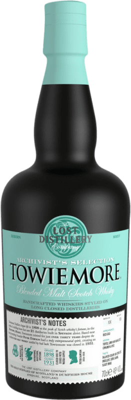 Envoi gratuit | Blended Whisky The Lost Towiemore Archivist Ecosse Royaume-Uni 70 cl