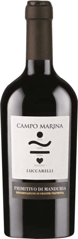 Бесплатная доставка | Красное вино Luccarelli Campo Marina D.O.C. Primitivo di Manduria Апулия Италия Primitivo 75 cl