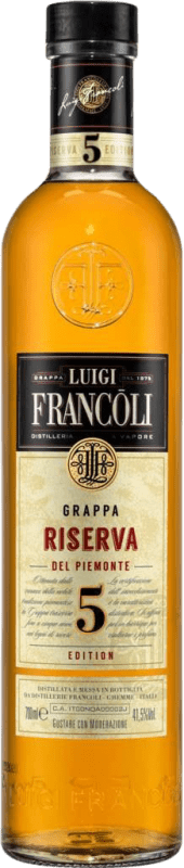 Envio grátis | Aguardente Grappa Luigi Francoli 5 Edition Reserva Itália 70 cl