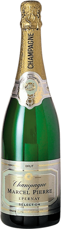 Envio grátis | Espumante branco Marcel Pierre Brut A.O.C. Champagne Champagne França Pinot Preto, Chardonnay, Pinot Meunier Meia Garrafa 37 cl