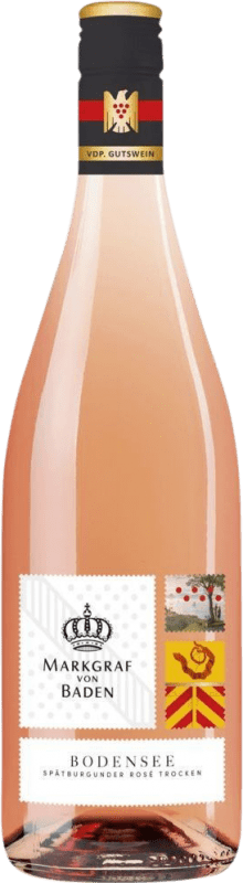 Spedizione Gratuita | Vino Rosato Markgraf von Baden Bodensee Trocken — Secco VDP Gutswein — Vino di Tenuta, Rosé — Rosato Baden Germania Pinot Nero 75 cl