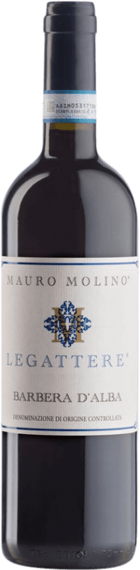 Free Shipping | Red wine Mauro Molino Legattere D.O.C. Barbera d'Alba Piemonte Italy Barbera 75 cl