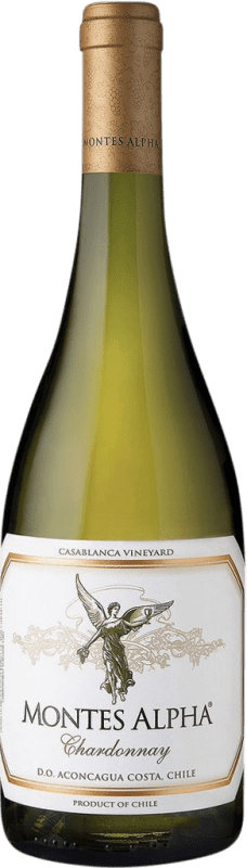 Бесплатная доставка | Белое вино Montes Alpha I.G. Valle Central Центральная долина Чили Chardonnay 75 cl