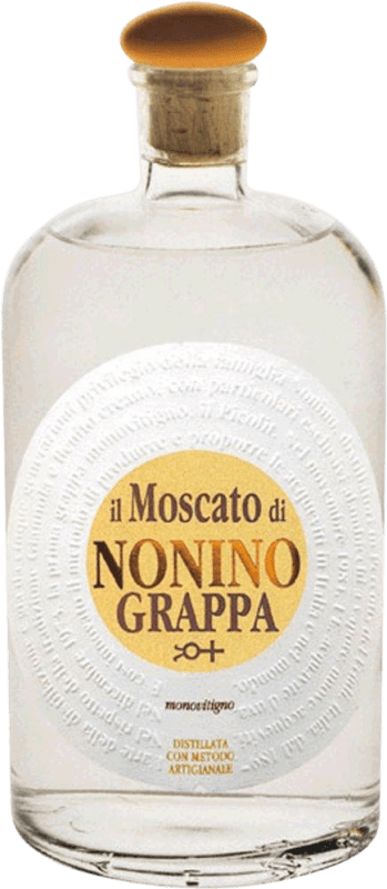 Kostenloser Versand | Grappa Nonino Monovitigno Klares Destillat Friaul-Julisch Venetien Italien Muskat Spezielle Flasche 2 L