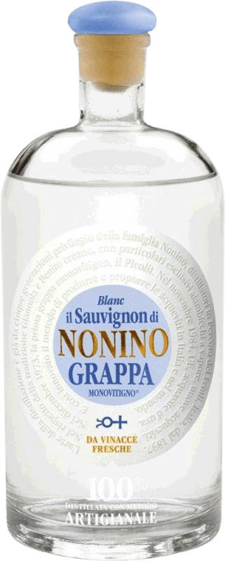 61,95 € Envio grátis | Aguardente Grappa Nonino Il Sauvignon Monovitigno Blanc Klares Destillat