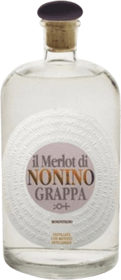 Grappa Nonino Monovitigno Klares Destillat Merlot Friuli Spezielle Flasche 2 L