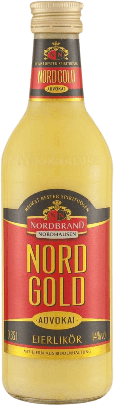 3,95 € Free Shipping | Cream Liqueur Nordbrand Nordhausen Advokat Eierlikör One-Third Bottle 35 cl