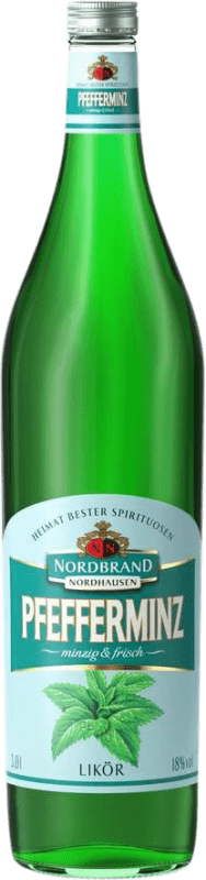 Envío gratis | Licores Nordbrand Nordhausen Pfefferminzlikör Alemania Botella Especial 3 L